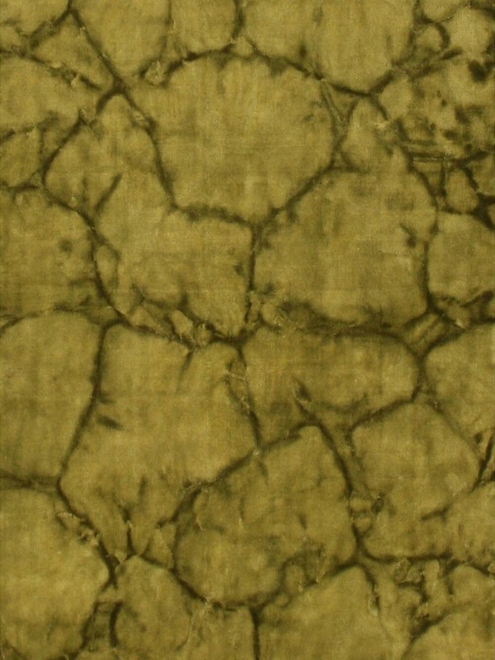 Olive Green Hand Knotted Wool Area Rug 3' x 5' Dip Dyed Handmade